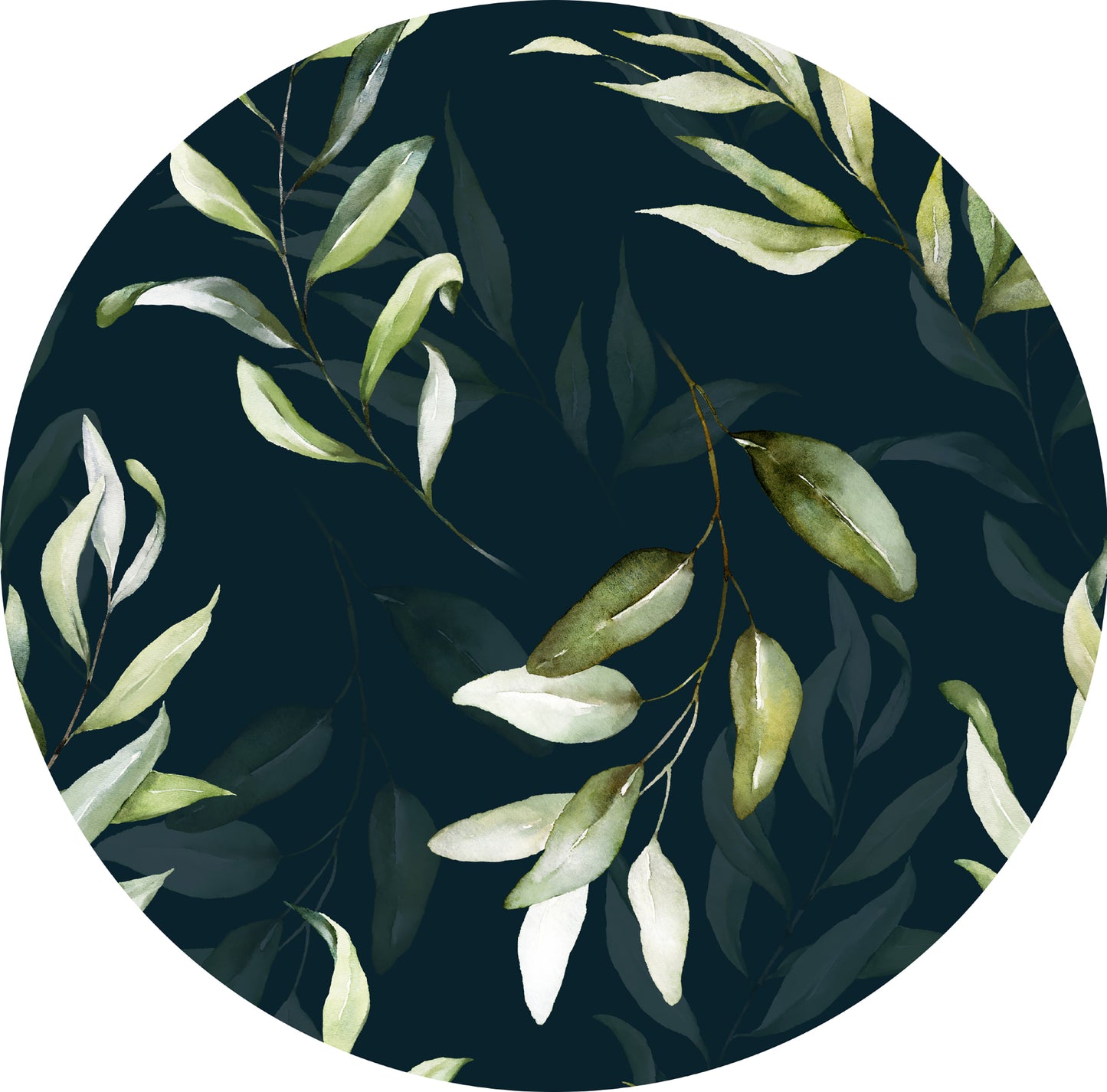 Mural Eucalyptus Indigo Background