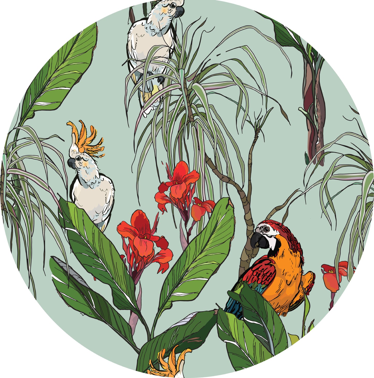 Mural Parrots