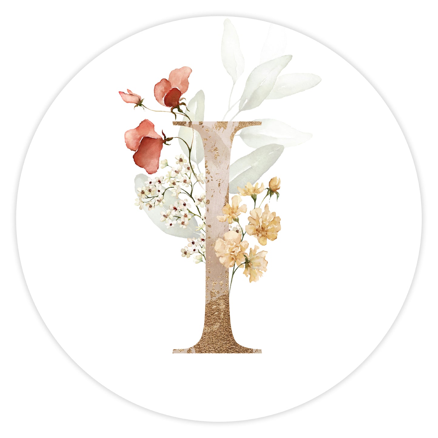 Mural Letter with flowers - I