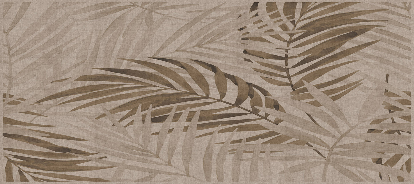 Vinyl headboard Natural palmeras sepia