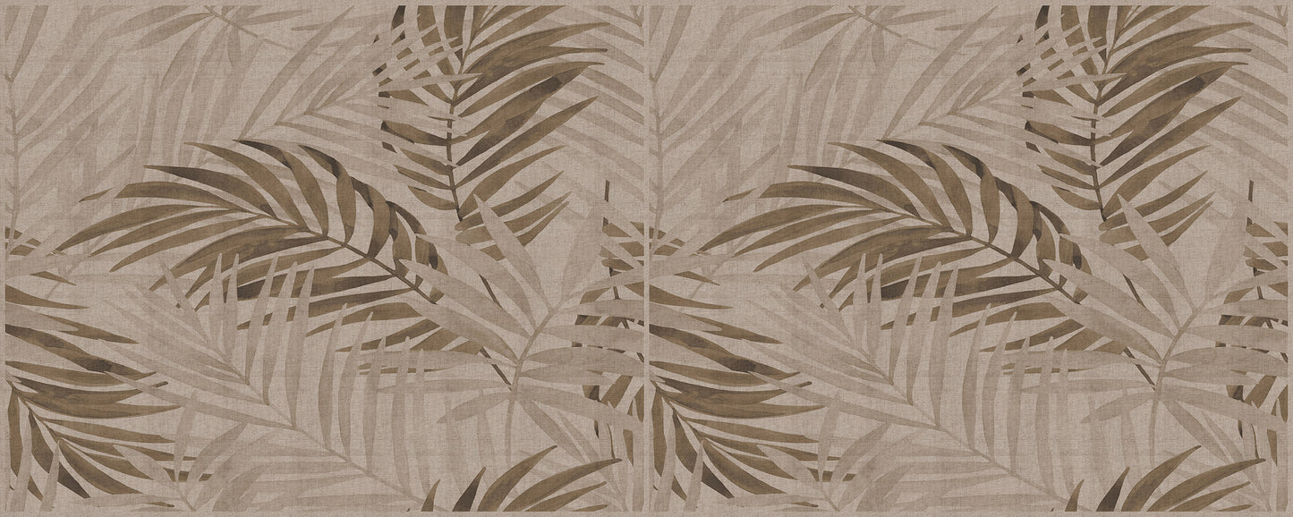 Vinyl headboard Natural palmeras sepia
