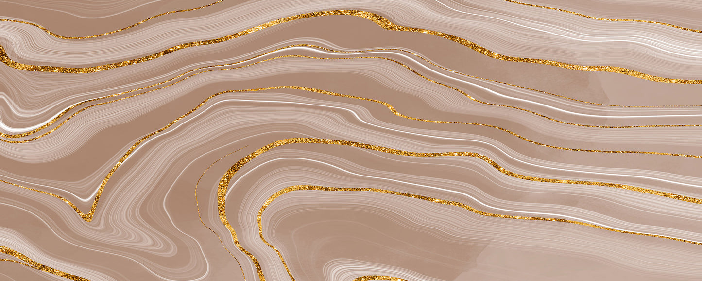 Vinyl headboard Ágata con oro
