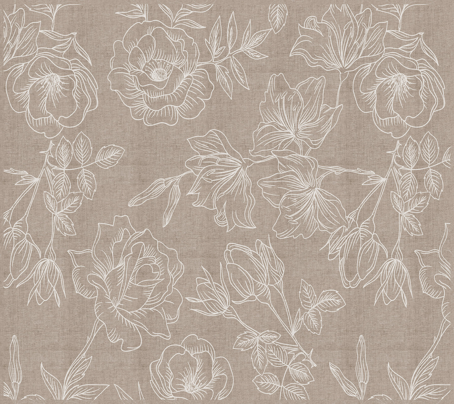 Vinyl headboard Natural rosas