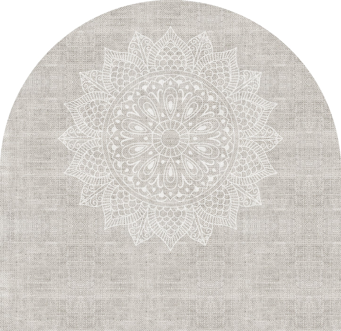 Vinyl headboard Arco Mandala en arpillera