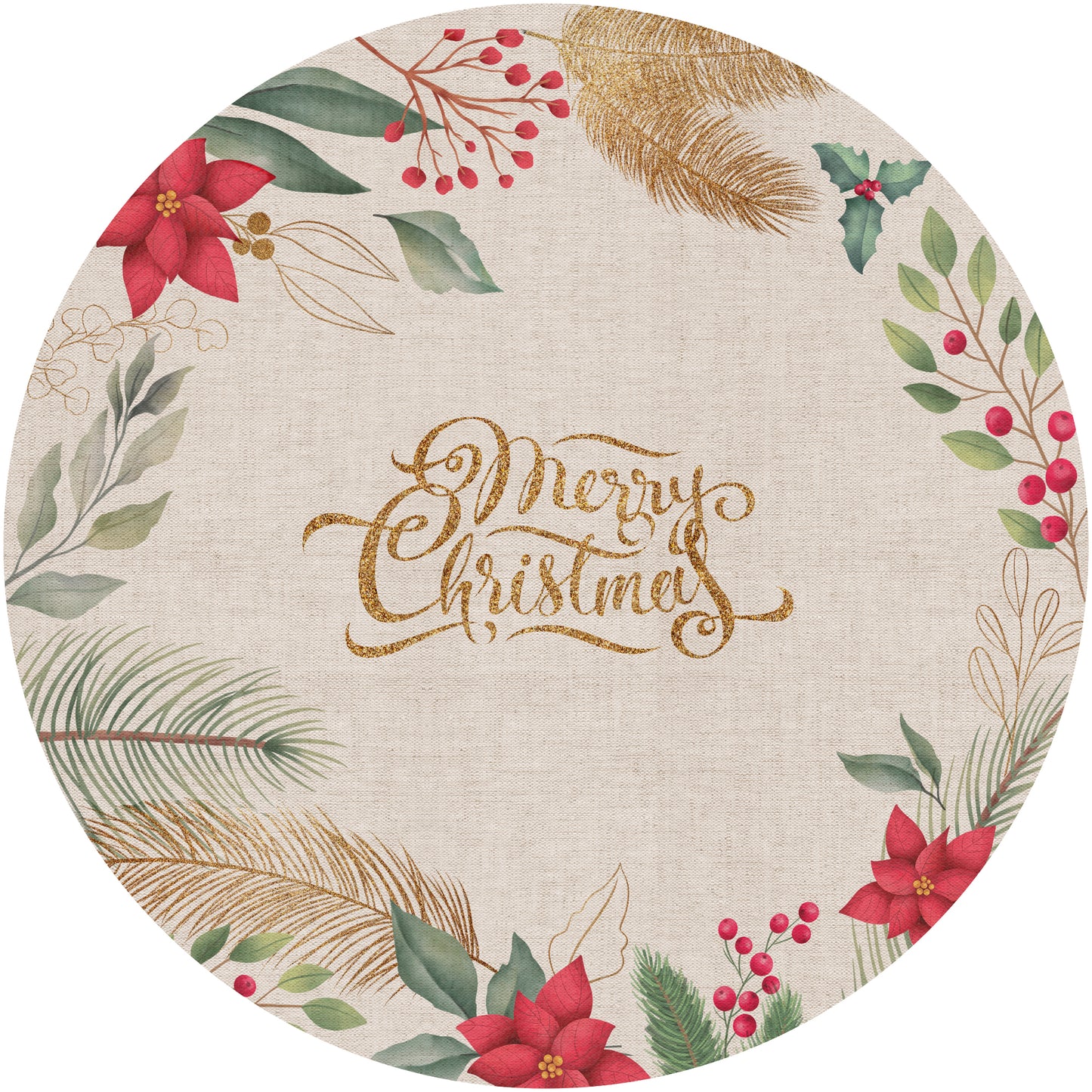 couronne de fleurs de Noël