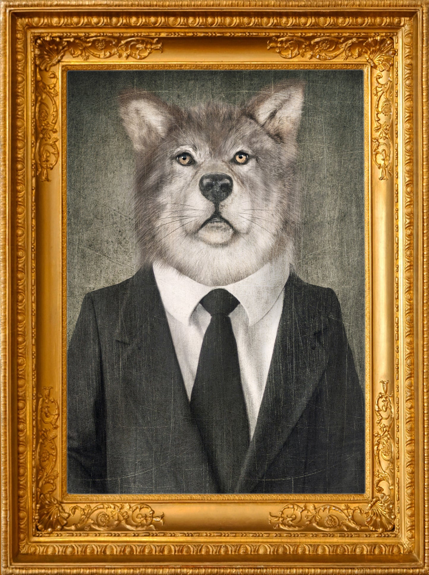 Wolf sticker with frame