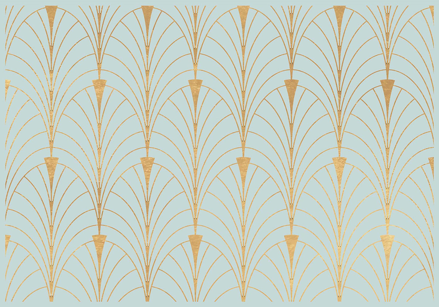 Sticker Ordinateur portable Art-decó light vert and gold