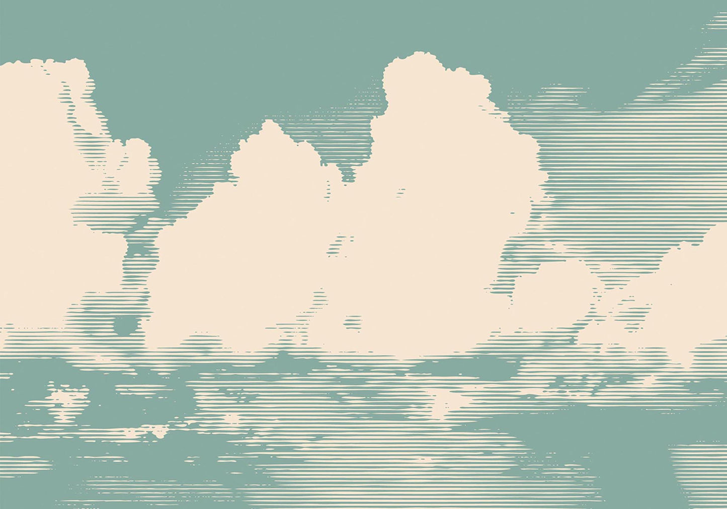 Sticker Ordinateur portable Nuages