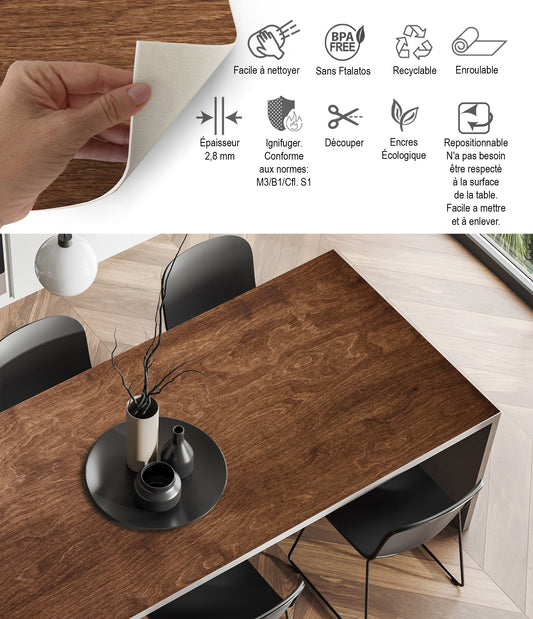 Rectangle en bois de noyer