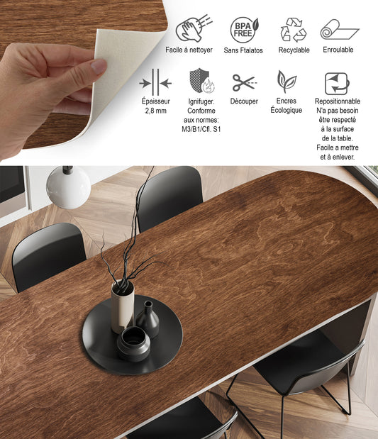 D-côtés bois de noyer