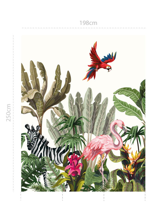 Jungla 3 vainilla - mural textile vinyle adhésif