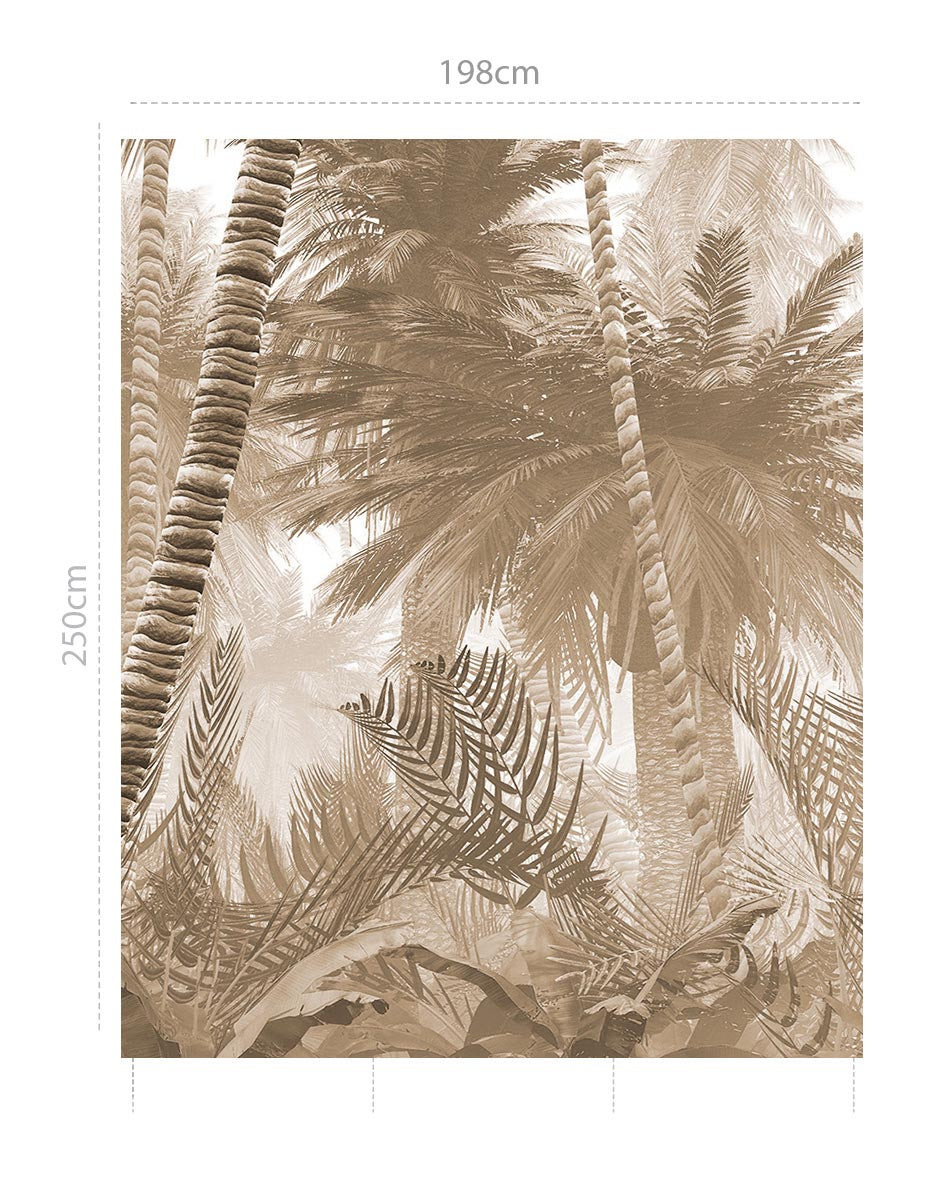 Haití sepia - mural textil vinílico adhesivo