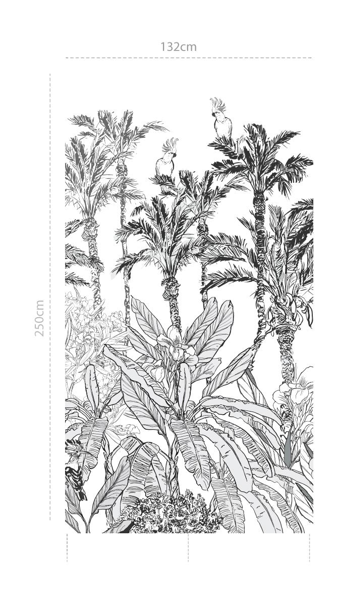 Palmeral - mural textil vinílico adhesivo