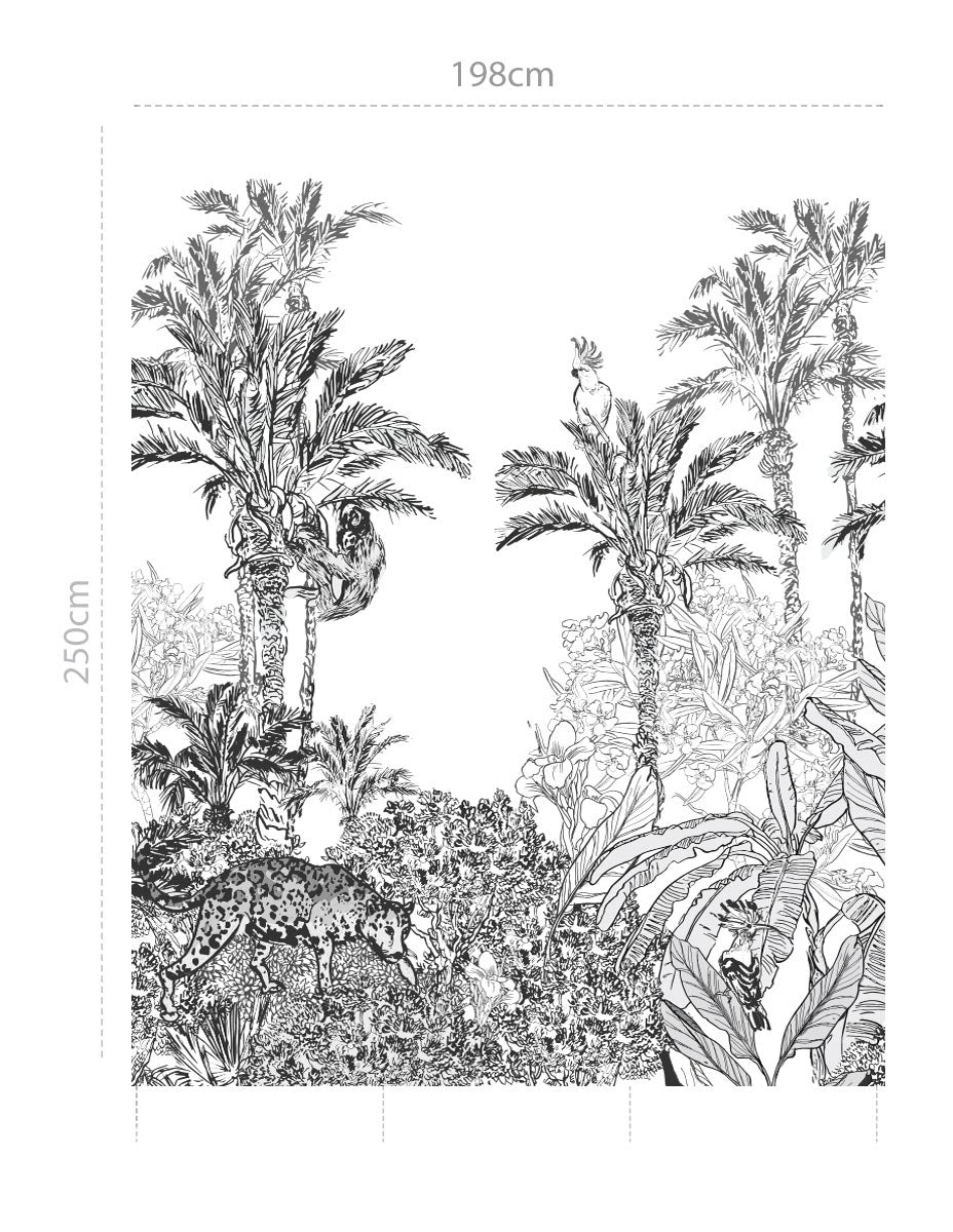 Palmeral - mural textil vinílico adhesivo