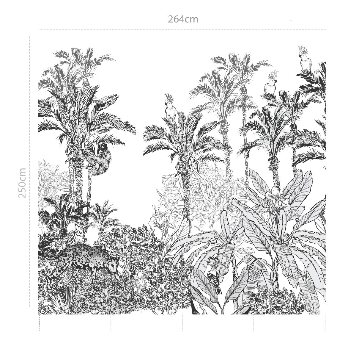 Palmeral - mural textil vinílico adhesivo