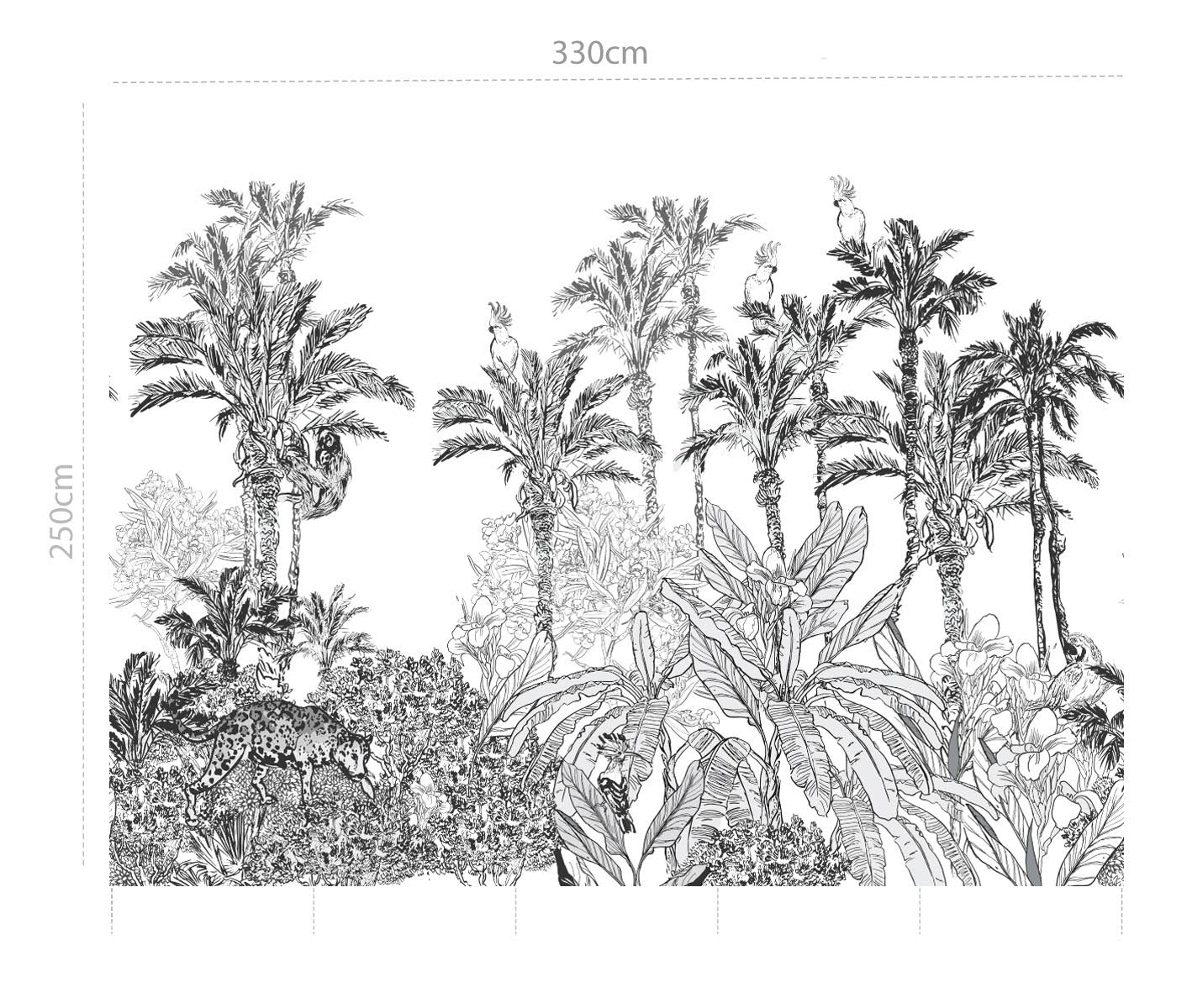 Palmeral - mural textil vinílico adhesivo