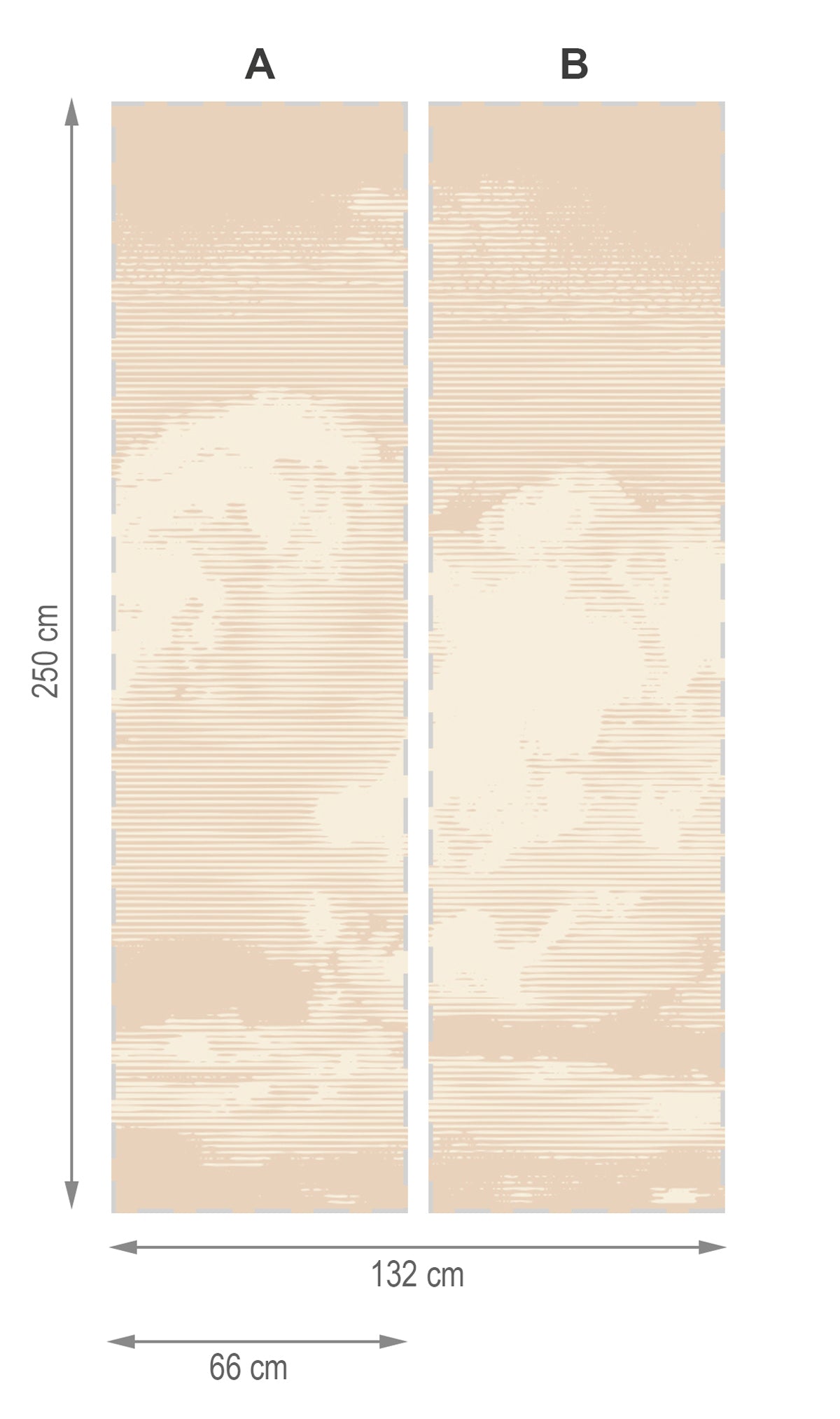 Nubes sepia- mural textil vinílico adhesivo