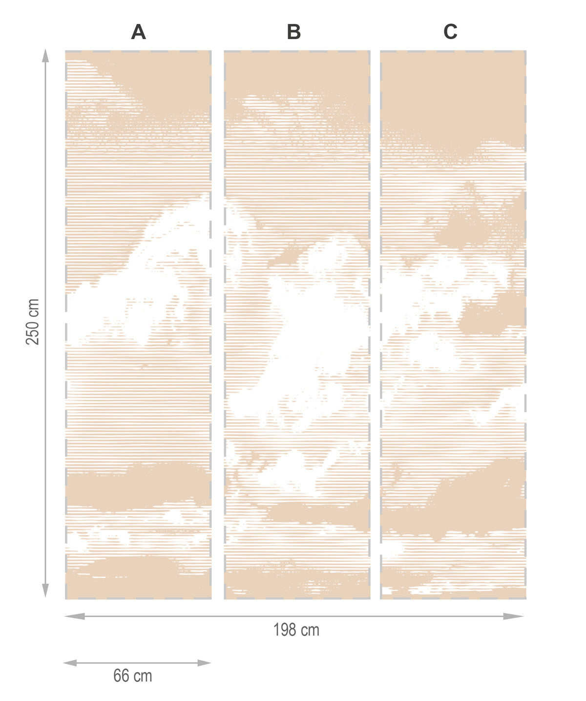 Nubes sepia y blanco - mural textil vinílico adhesivo
