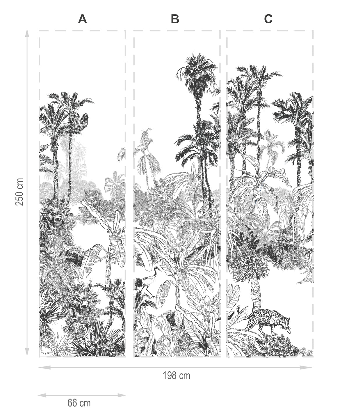 Palmeral-mural textil vinílico adhesivo