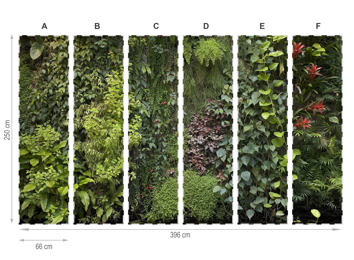 Jardin vertical- mural textile vinyle adhésif