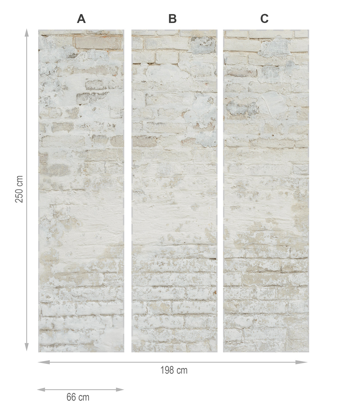 Muro de ladrillos 3- mural textil vinílico adhesivo