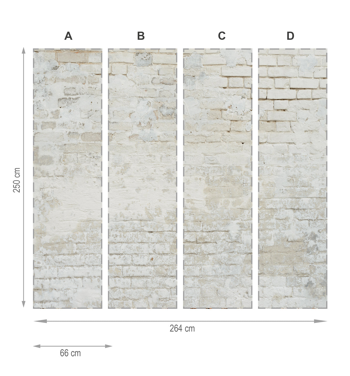 Muro de ladrillos 3- mural textil vinílico adhesivo