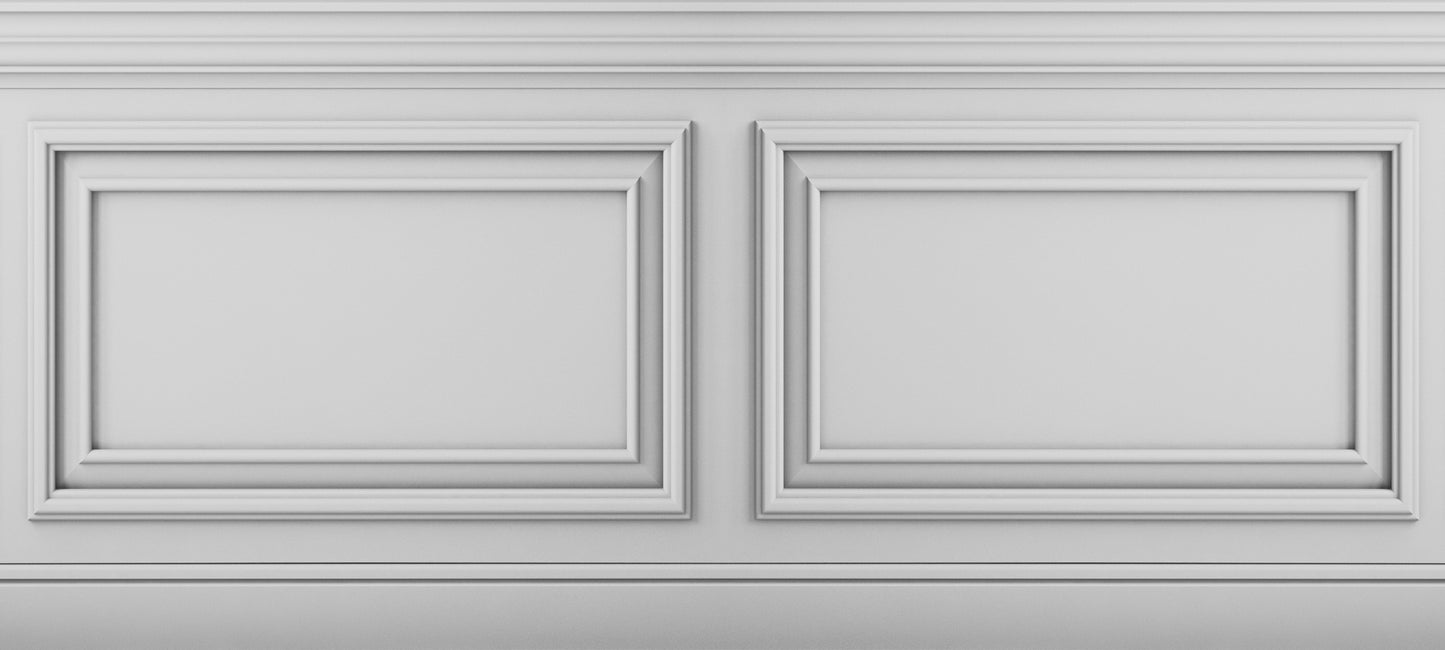 Classique Frise Relief 1 Blanc 135x600