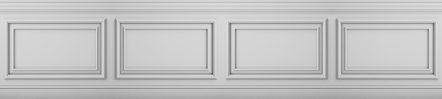 Classique Frise Relief 1 Blanc 135x600