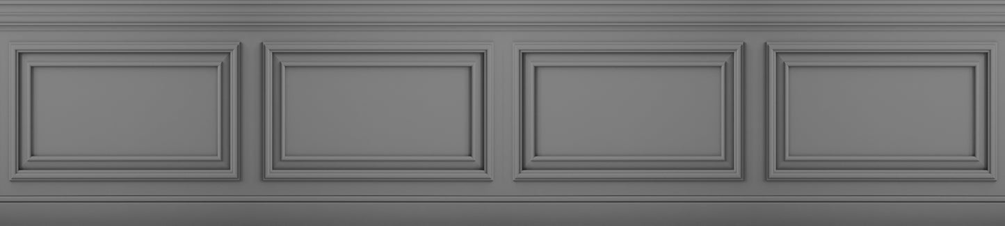 Classic Frieze Relief 1 Medium Gray 135x600