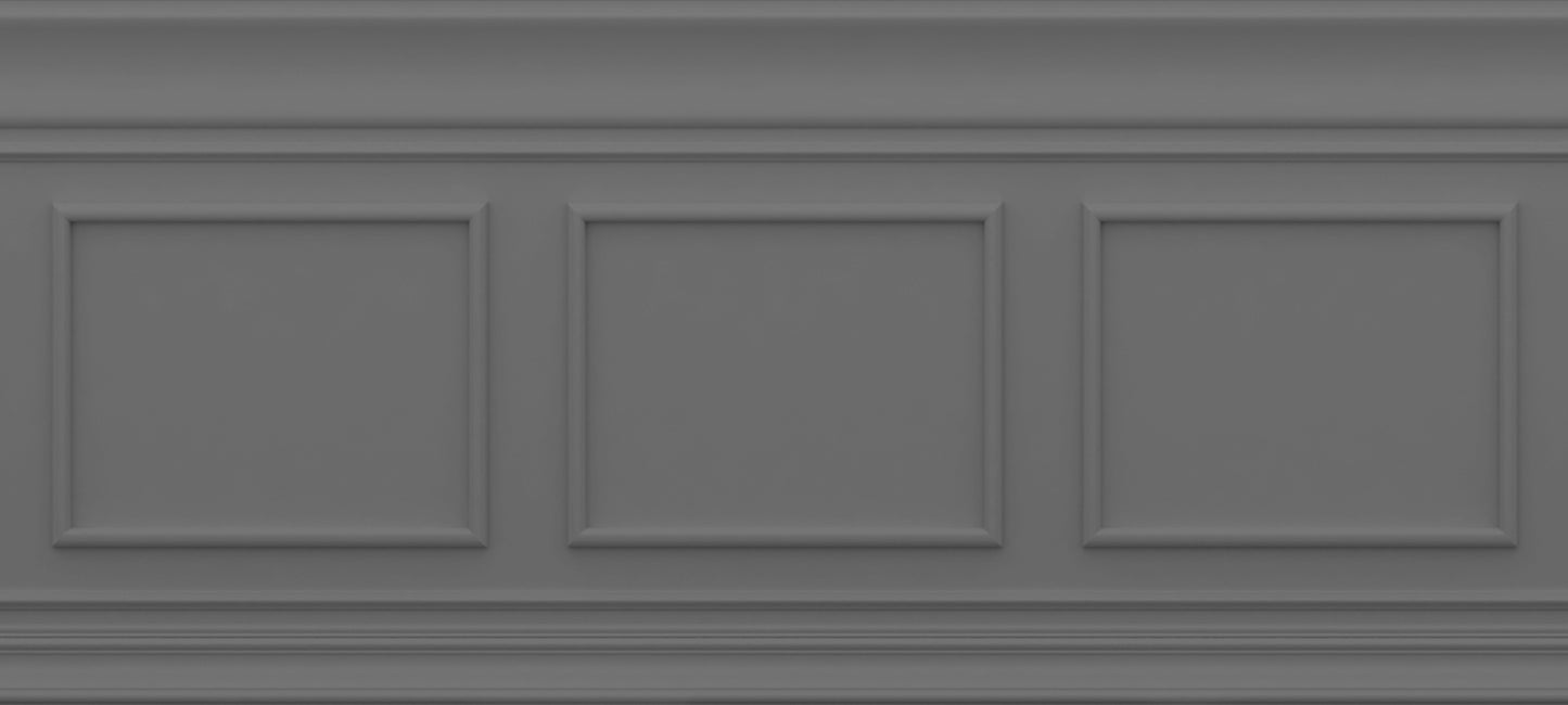 Frise Classique Relief 2 Gris Foncé 135x600