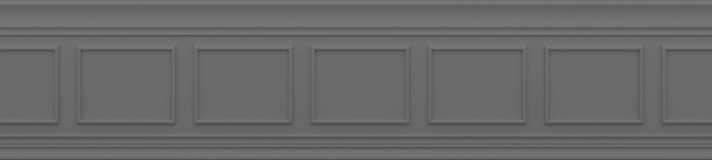 Frise Classique Relief 2 Gris Foncé 135x600