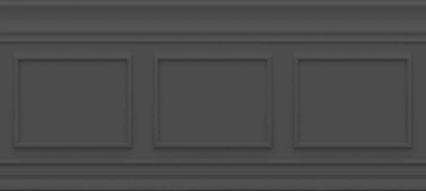 Classique Frise Relief 2 Gris Anthracite 135x600