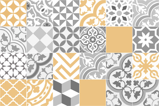 Crédence Collage avec jaune