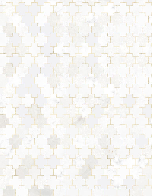 Crédence White with Gold 70x90