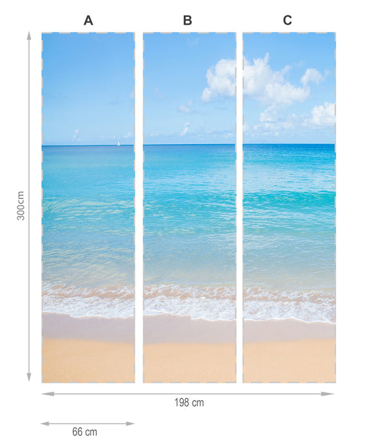 Plage- mural de papier peint