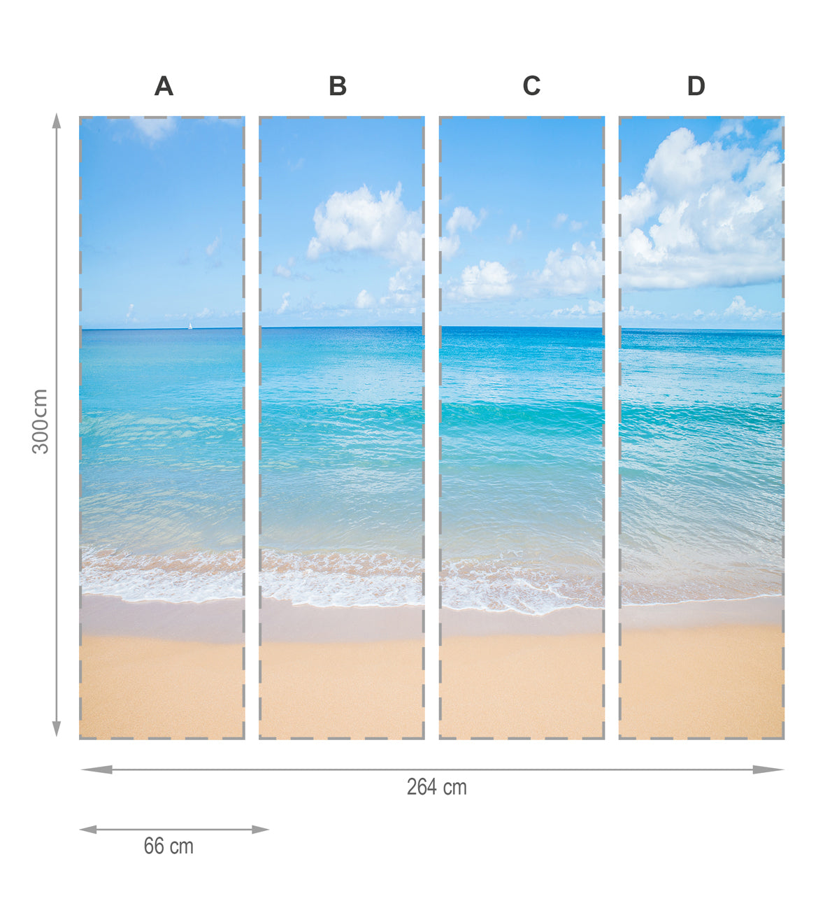 Plage- mural de papier peint
