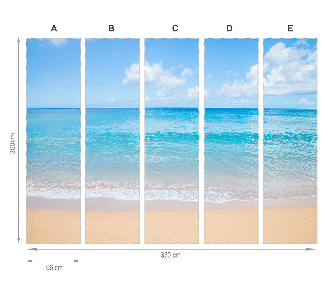 Plage- mural de papier peint