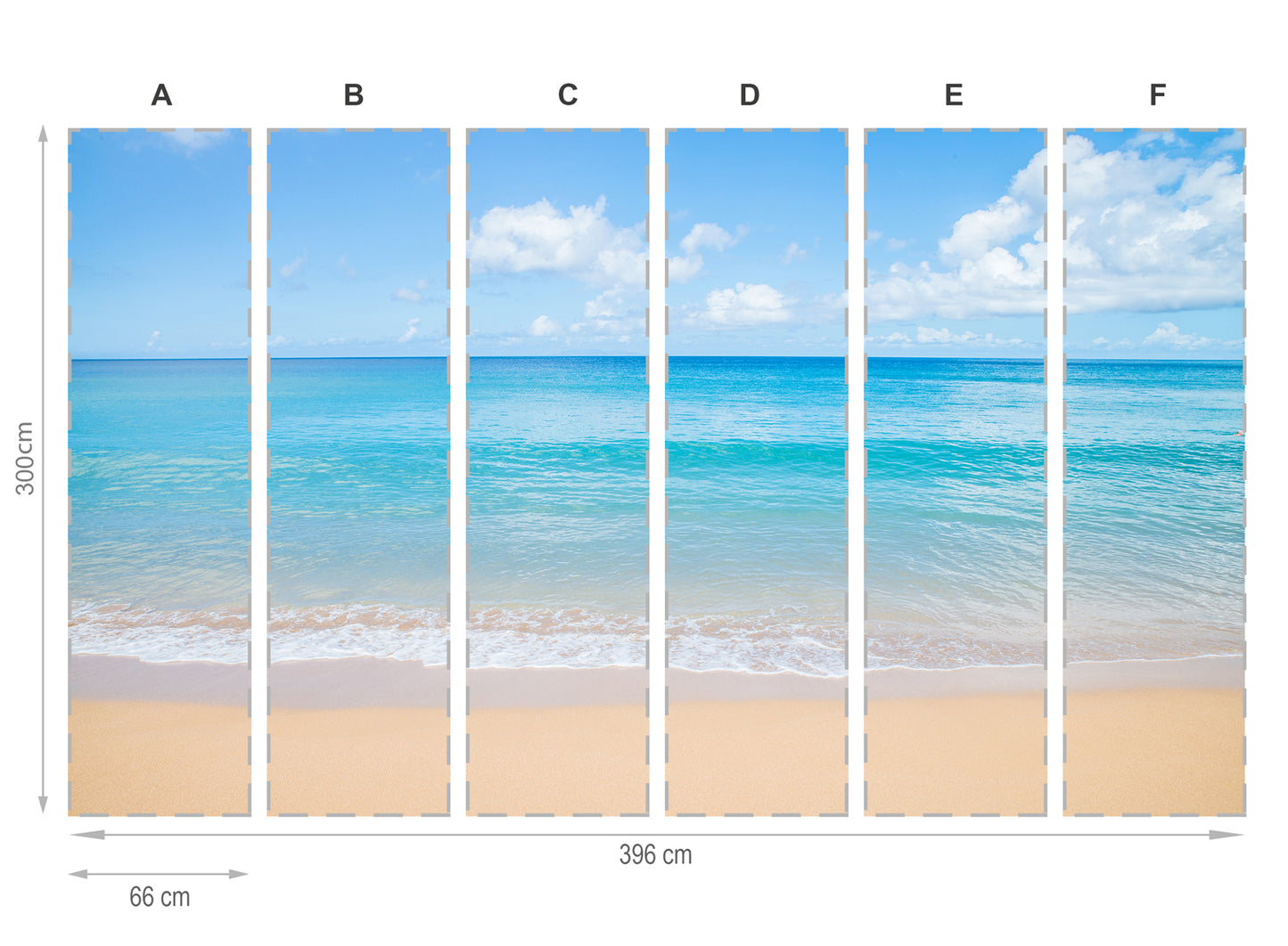 Plage- mural de papier peint
