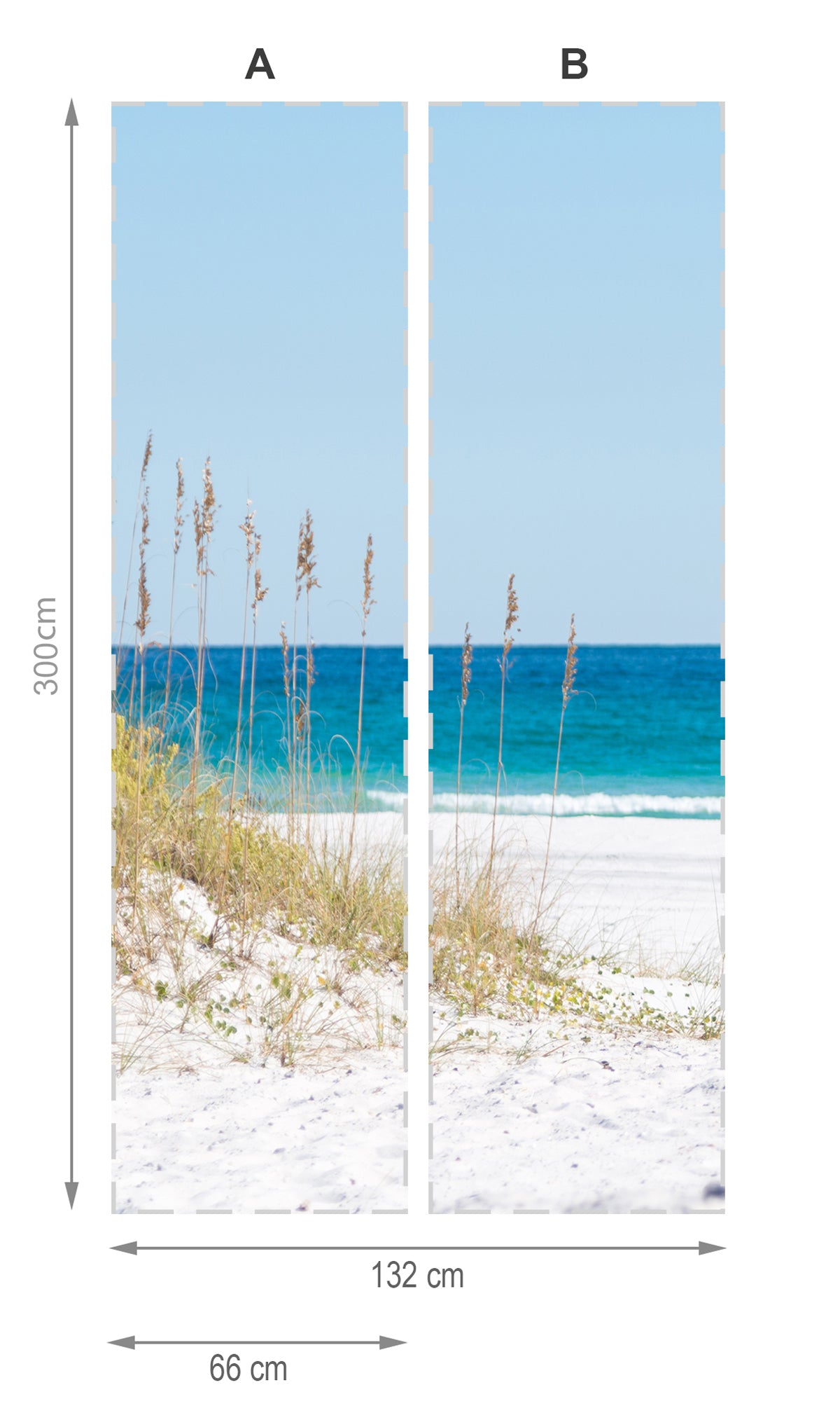 Plage 2- mural de papier peint