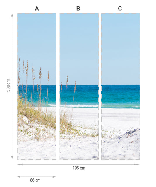 Plage 2- mural de papier peint