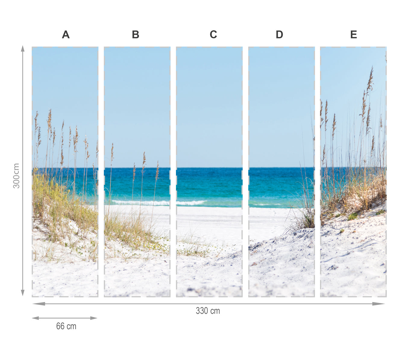 Plage 2- mural de papier peint