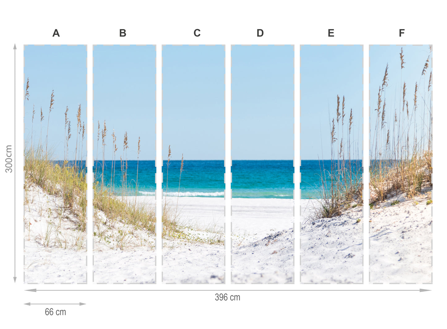 Plage 2- mural de papier peint
