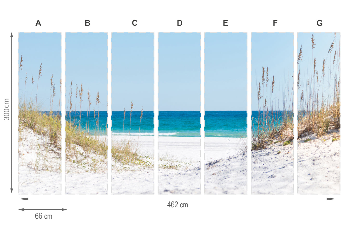 Plage 2- mural de papier peint