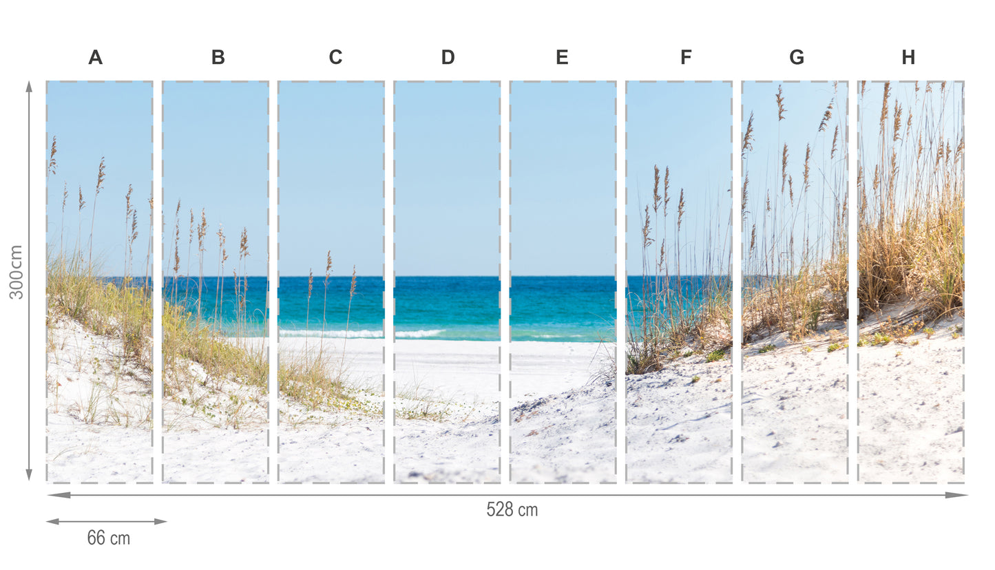 Plage 2- mural de papier peint