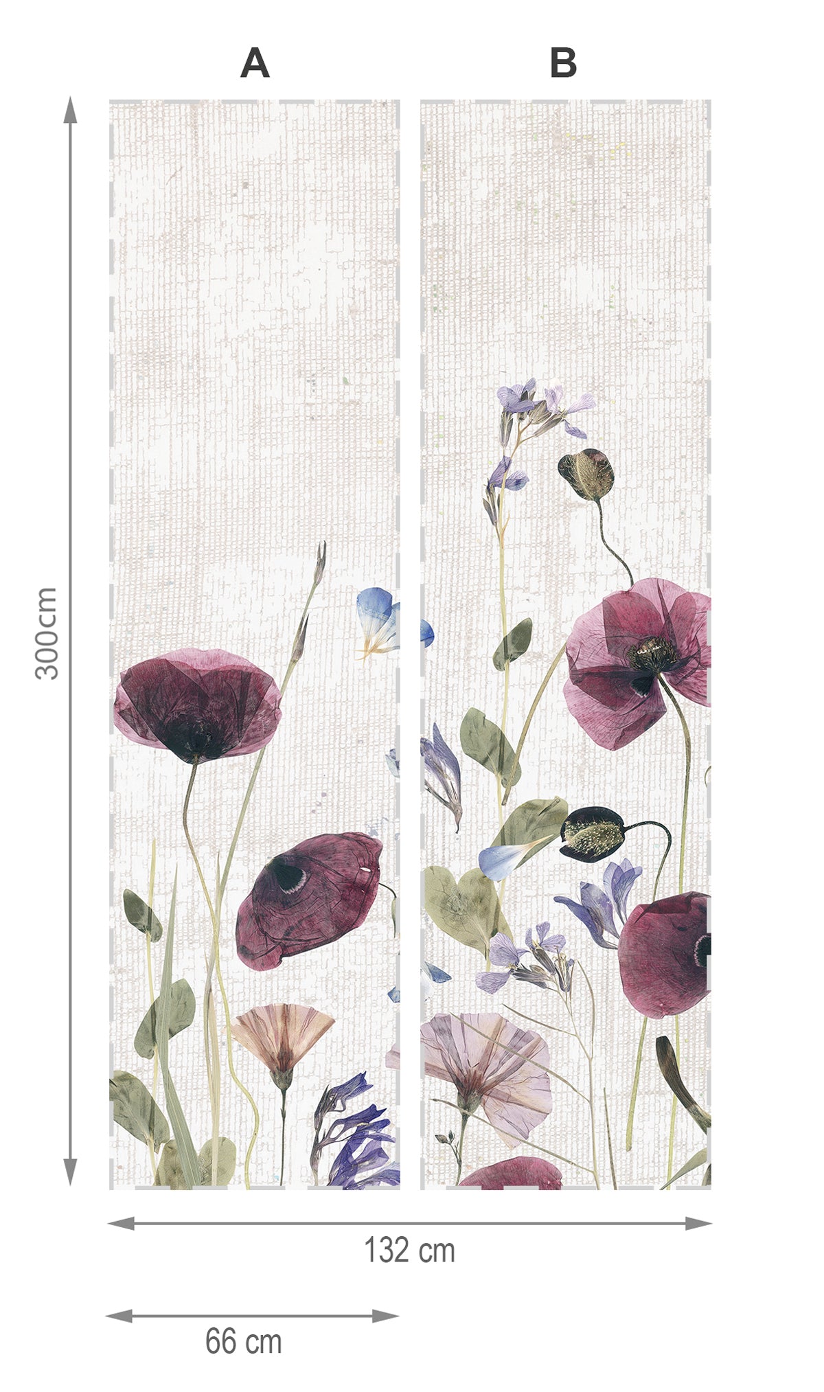 Fleurs secas- mural de papier peint