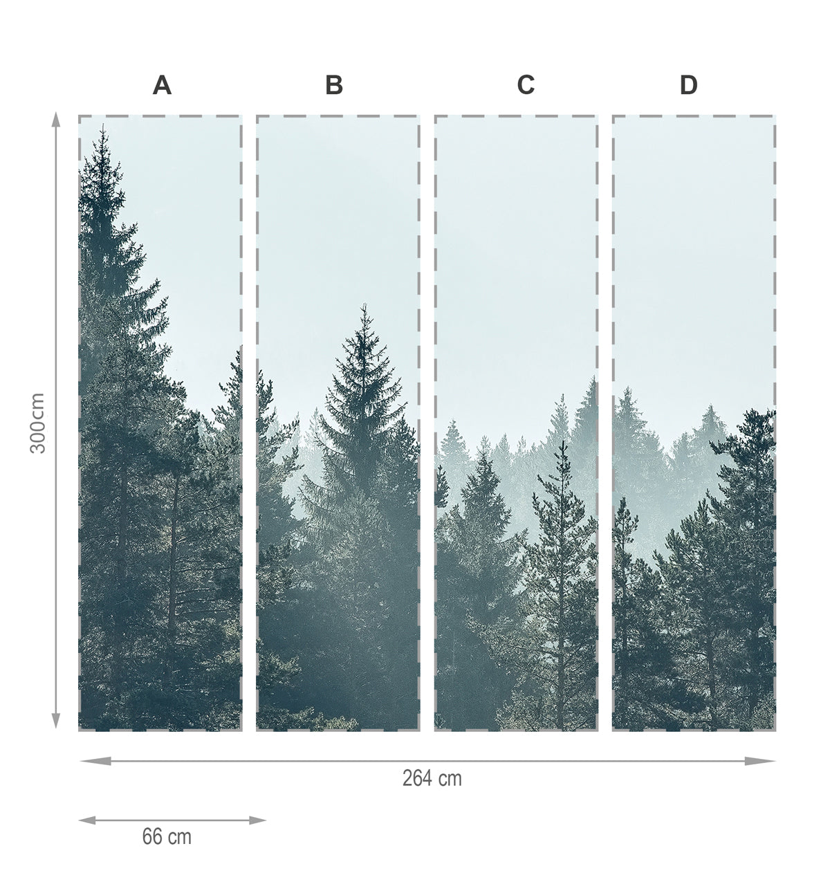 Forêt- mural de papier peint
