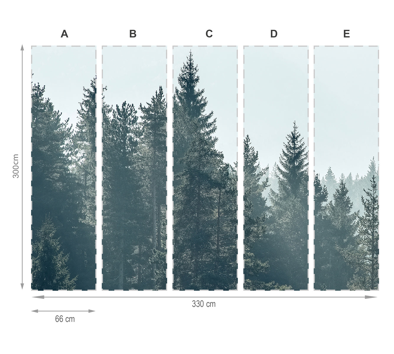 Forêt- mural de papier peint
