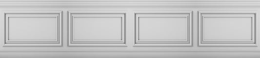 Classique Frise Relief 1 Blanc 135x600