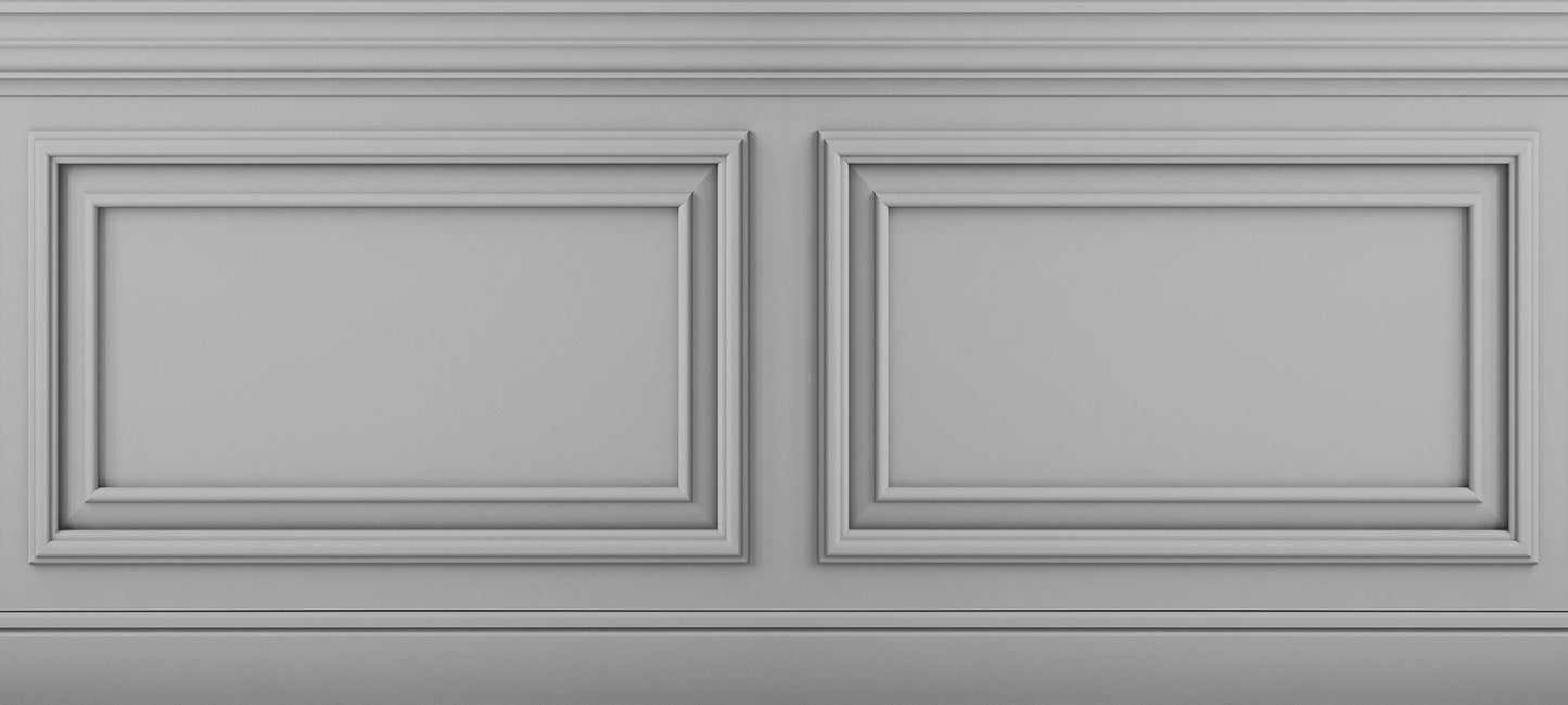 Classique Frise Relief 1 Gris Clair 135x600