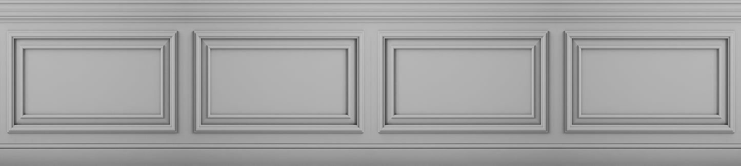 Classique Frise Relief 1 Gris Clair 135x600
